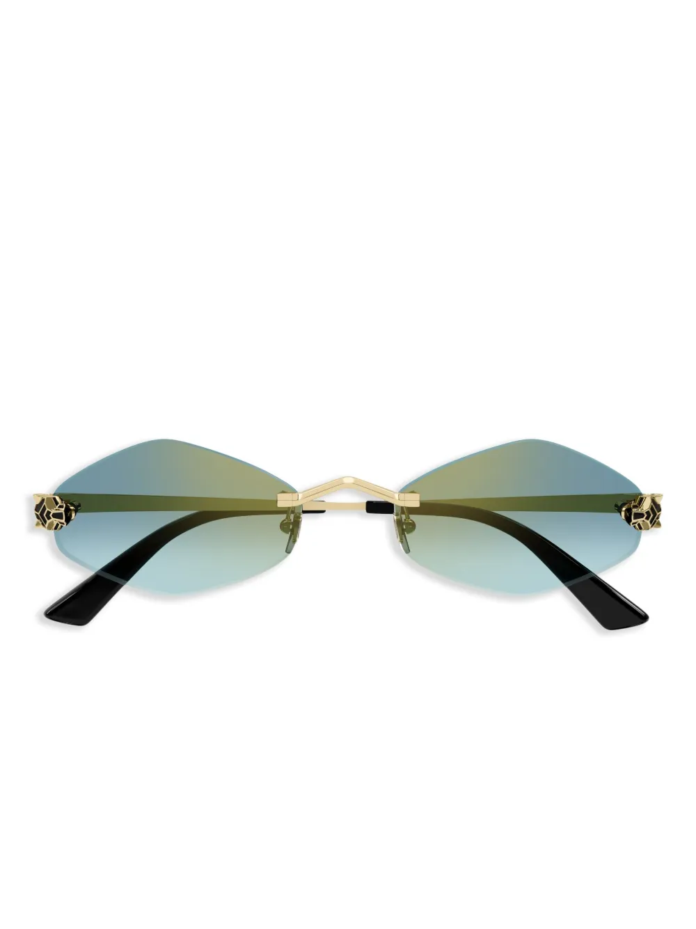 Cartier Eyewear Panther zonnebril met geometrisch montuur Goud