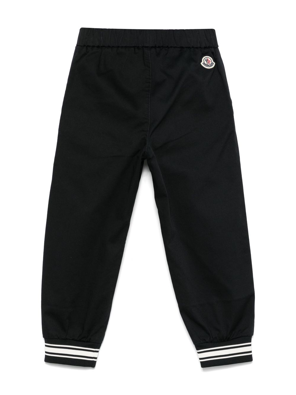 Moncler Enfant Broek met geborduurd logo - Zwart