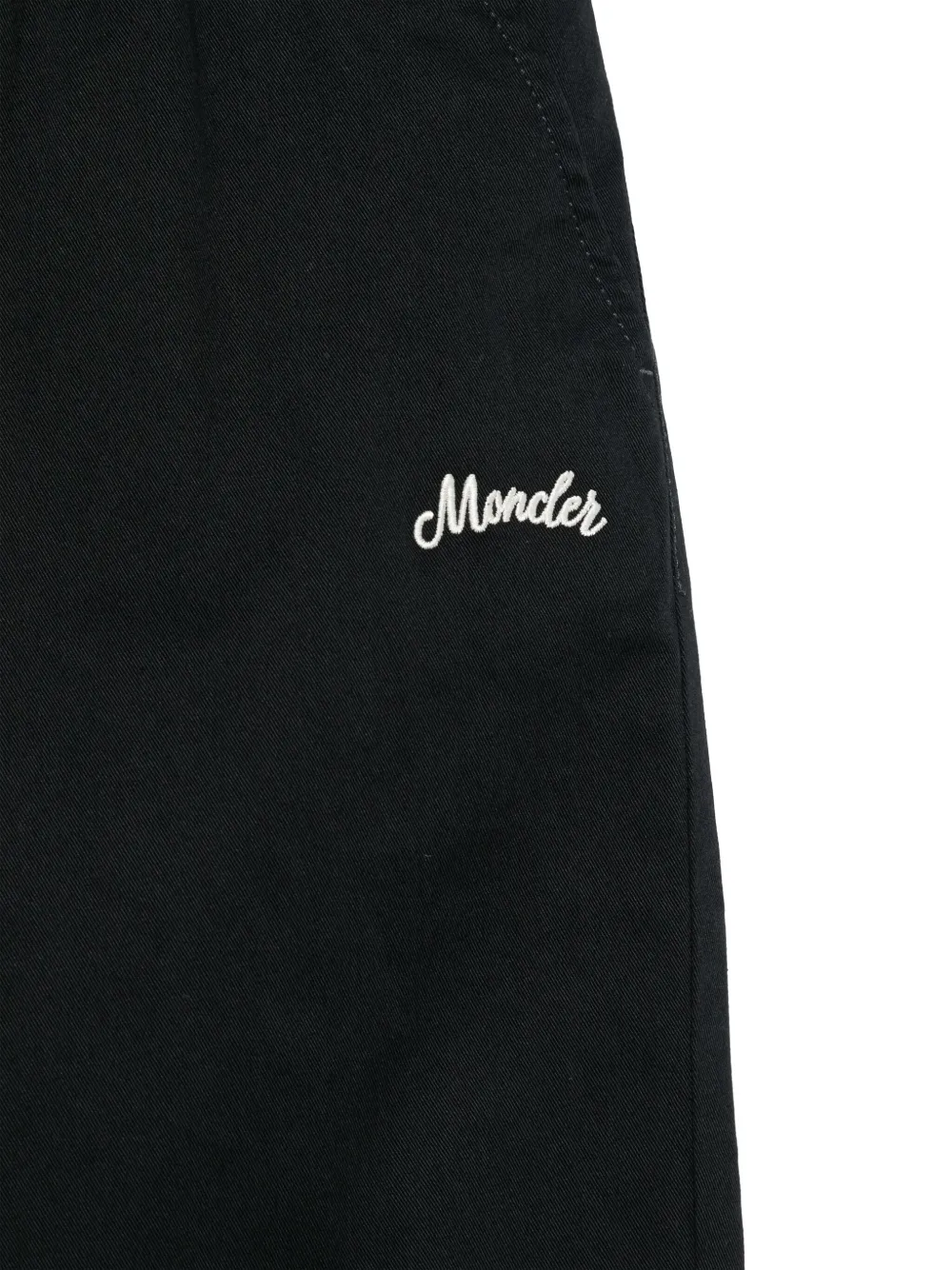 Moncler Enfant Broek met geborduurd logo Zwart