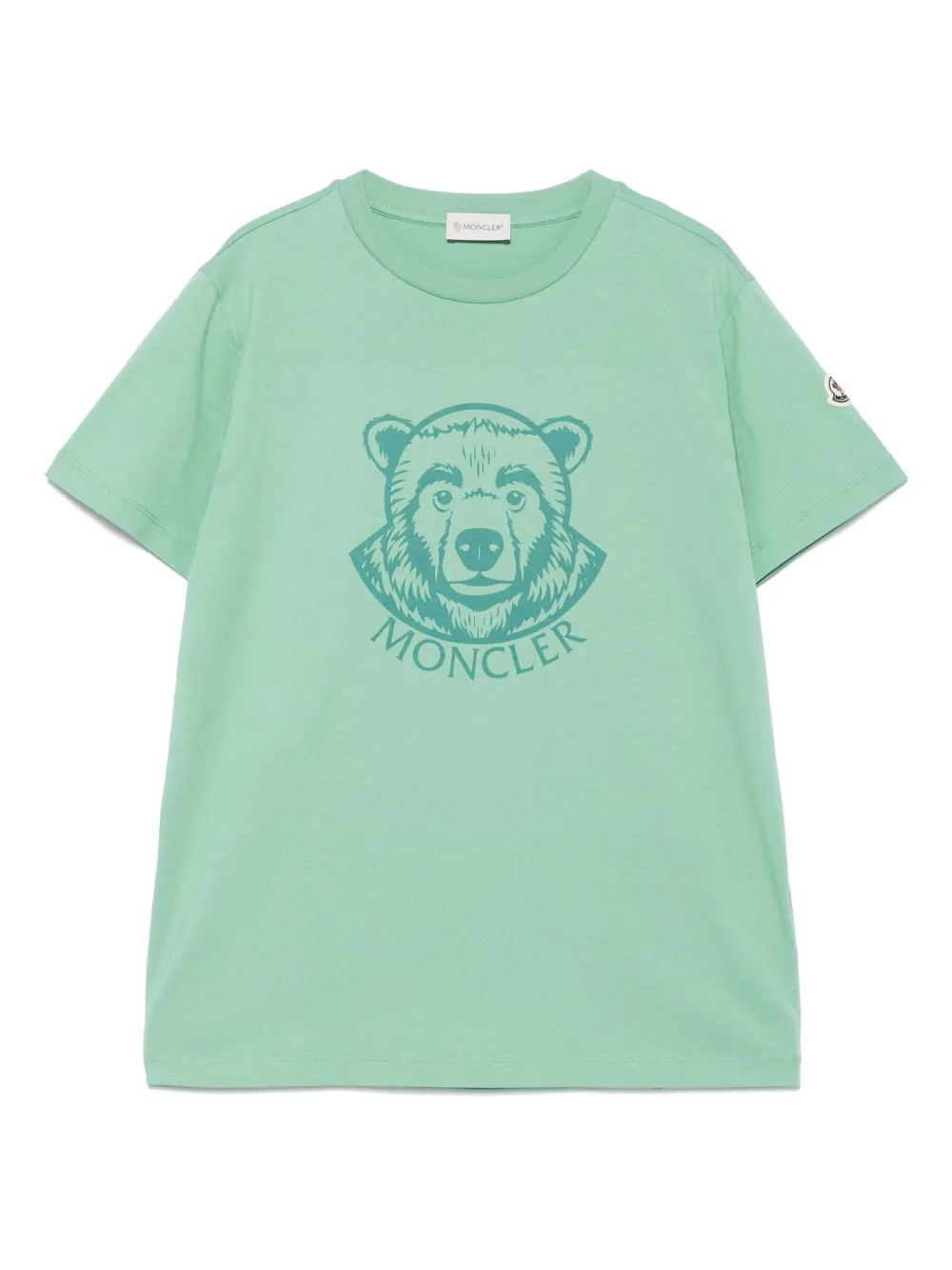 Moncler Enfant T-shirt met teddybeerprint Groen