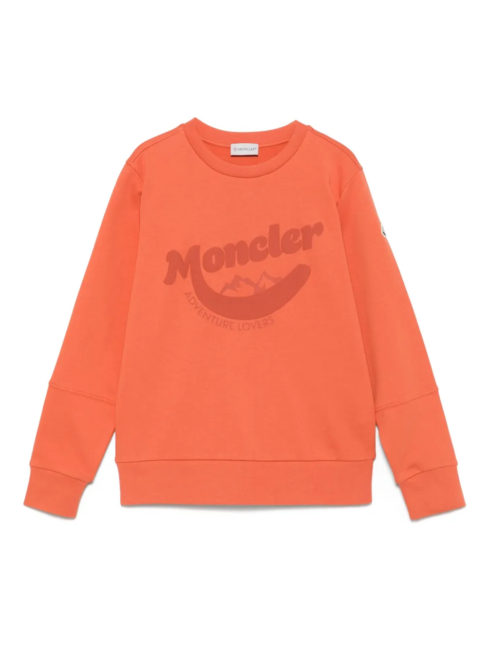 Moncler Enfant Sweater met logoprint Oranje
