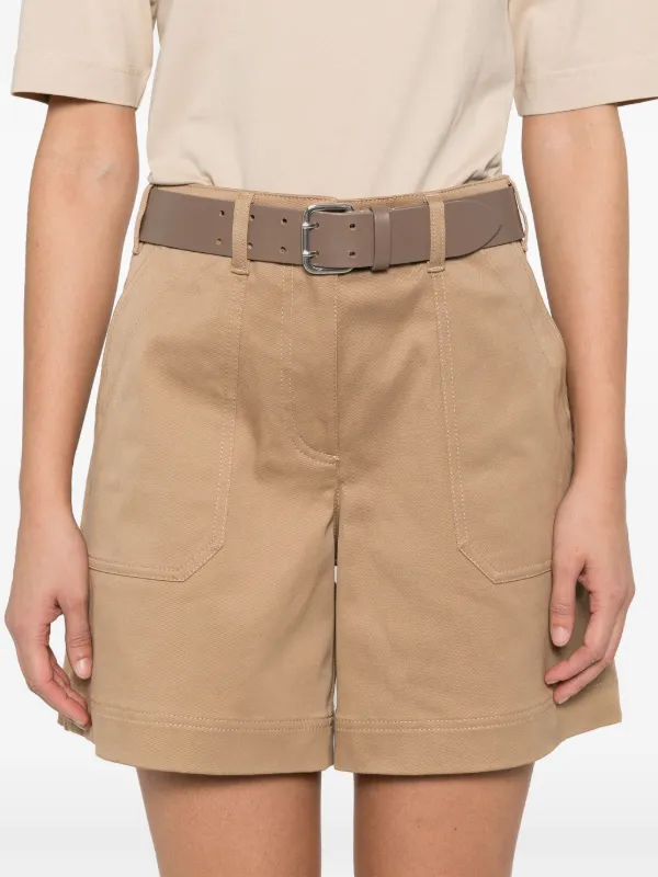 Moncler Cotton Gabardine Shorts | Neutrals | FARFETCH ID