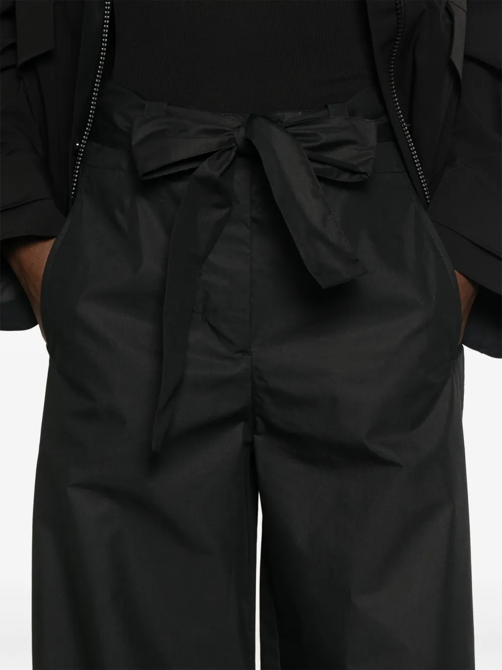 Moncler Broek met gestrikte taille Zwart