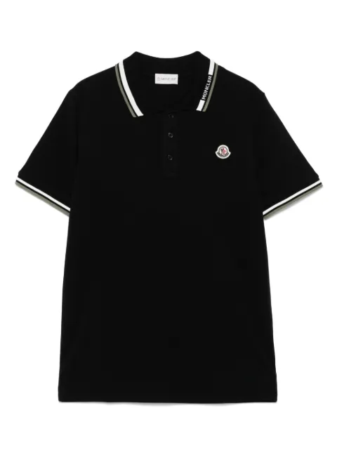 Moncler Enfant Polo in piqué di cotone