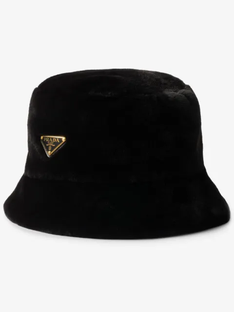 Prada enamel triangle-logo bucket hat
