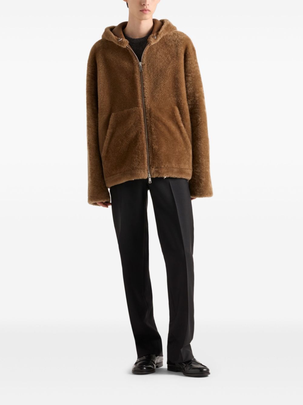 Prada shearling jacket - Brown