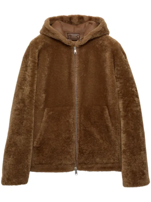 Veste en peau de mouton retournée - Prada - Modalova