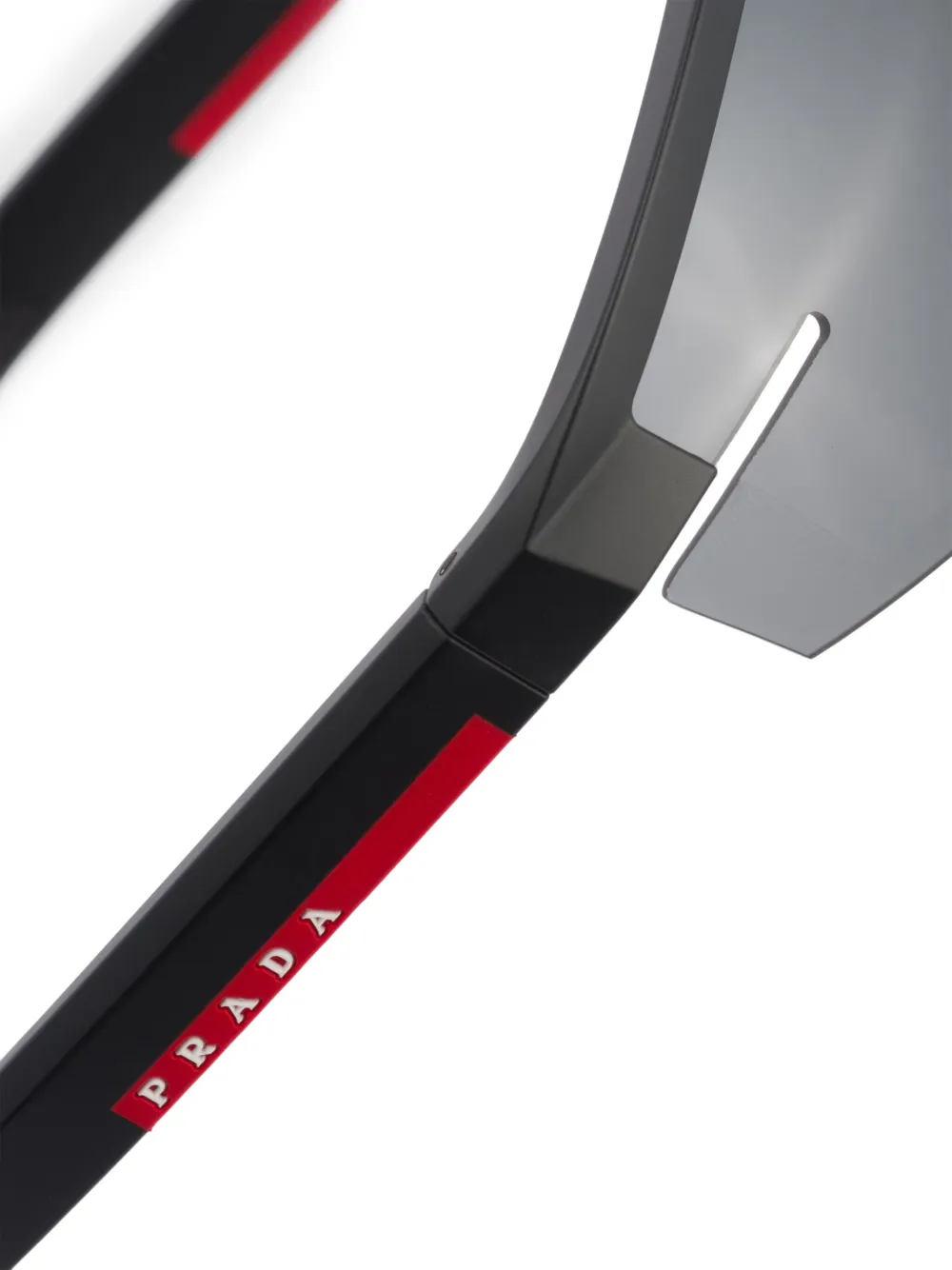 Prada Linea Rossa Impavid Sunglasses In Black