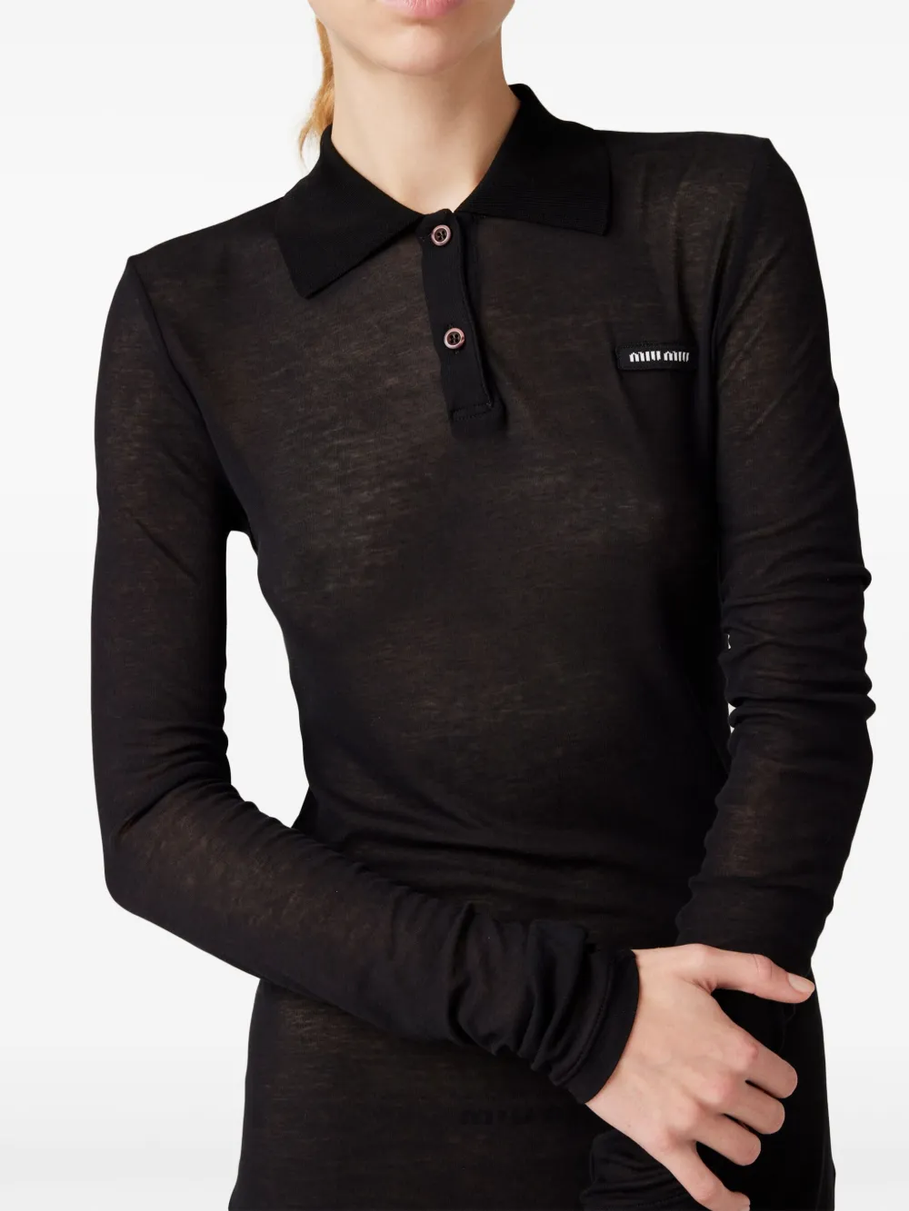 Miu Miu ribbed-knit Mini Dress | Black | FARFETCH