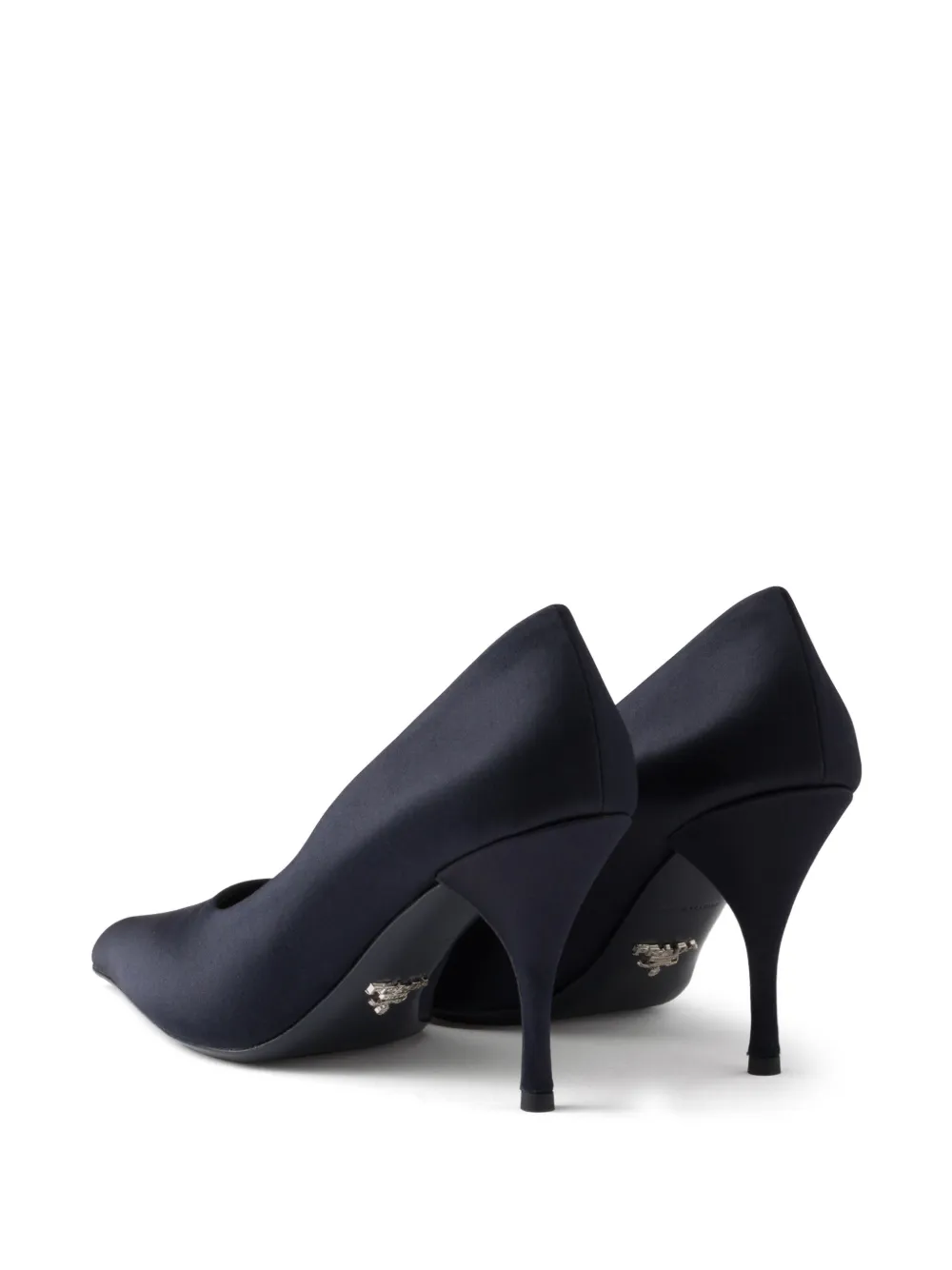 Prada 85mm satin pumps Blue