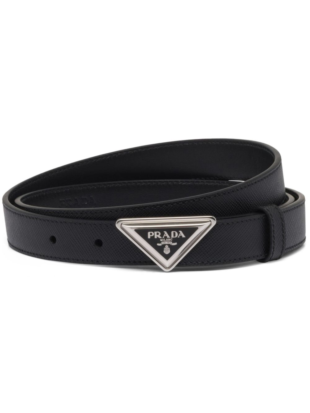 Saffiano-leather belt