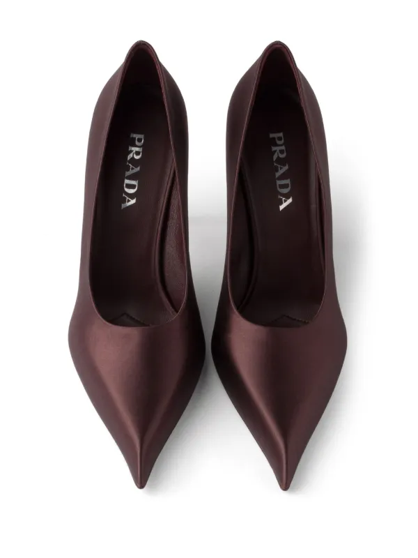 Prada 85mm Satin Pumps | Red | FARFETCH