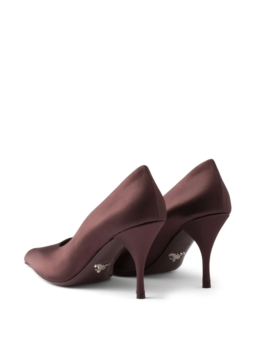 Prada 85 mm satijnen pumps Rood