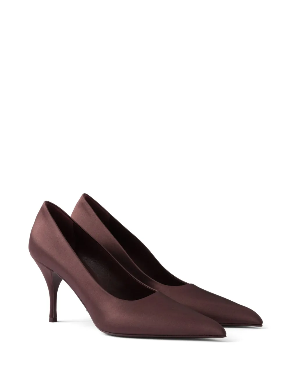 Prada 85 mm satijnen pumps Rood