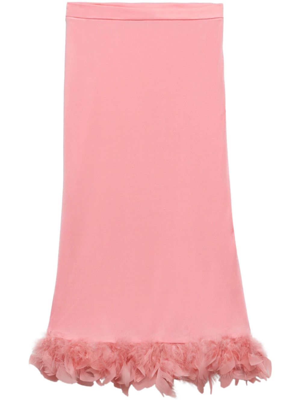 Prada feather-trim skirt - Pink