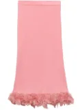 Prada feather-trim skirt - Pink