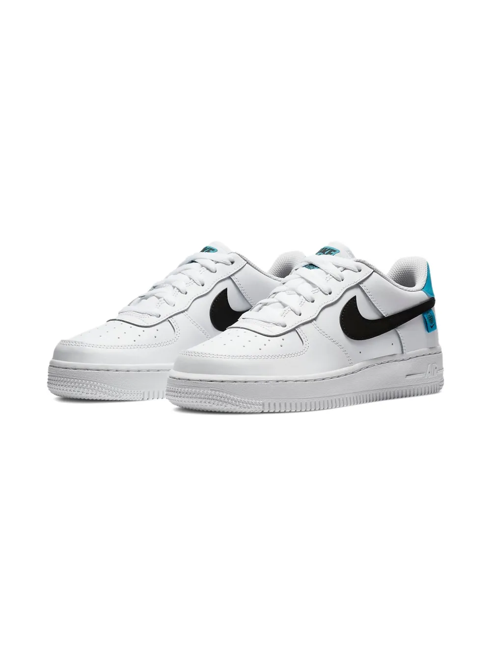 Nike Kids Air Force 1 Low 07 Worldwide Pack Blue Fury sneakers - Wit
