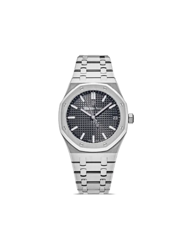 Audemars Piguet 2021 pre owned Royal Oak 41mm unisex stainless steel White Gold One Size Black