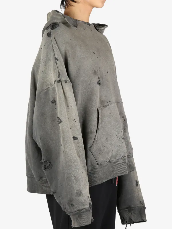 Readymade Distressed Hoodie | Grey | FARFETCH PL
