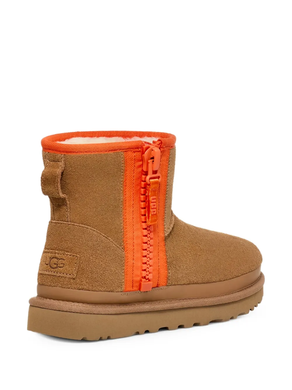 UGG Classic Mini Zipper Tape Logo "Chestnut" boots Brown