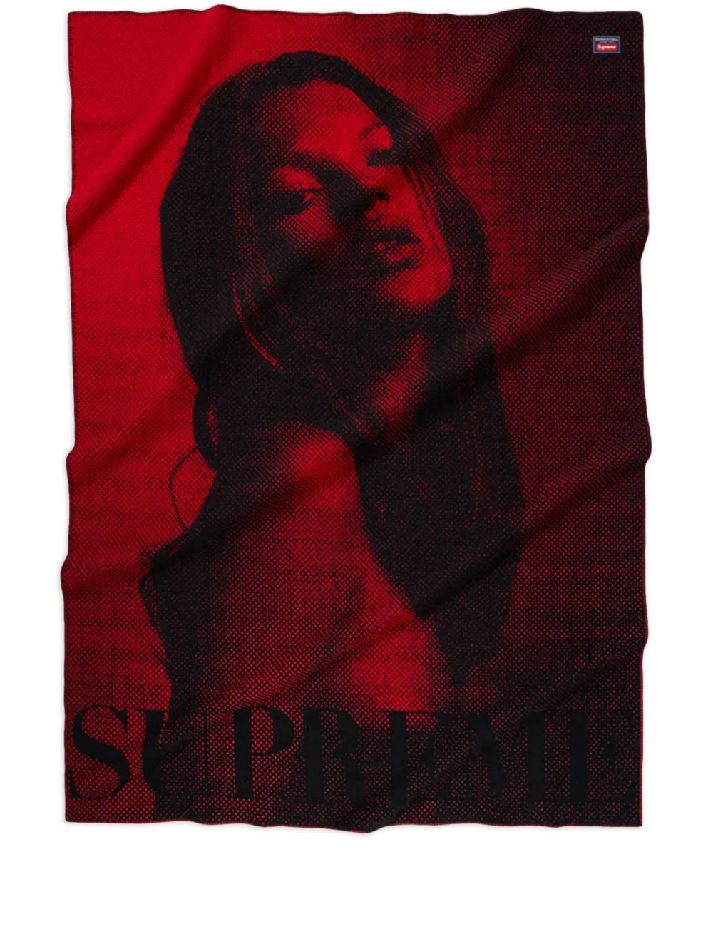 Supreme x Faribault Kate Moss blanket (183cm x 127cm) | Red | Image 1
