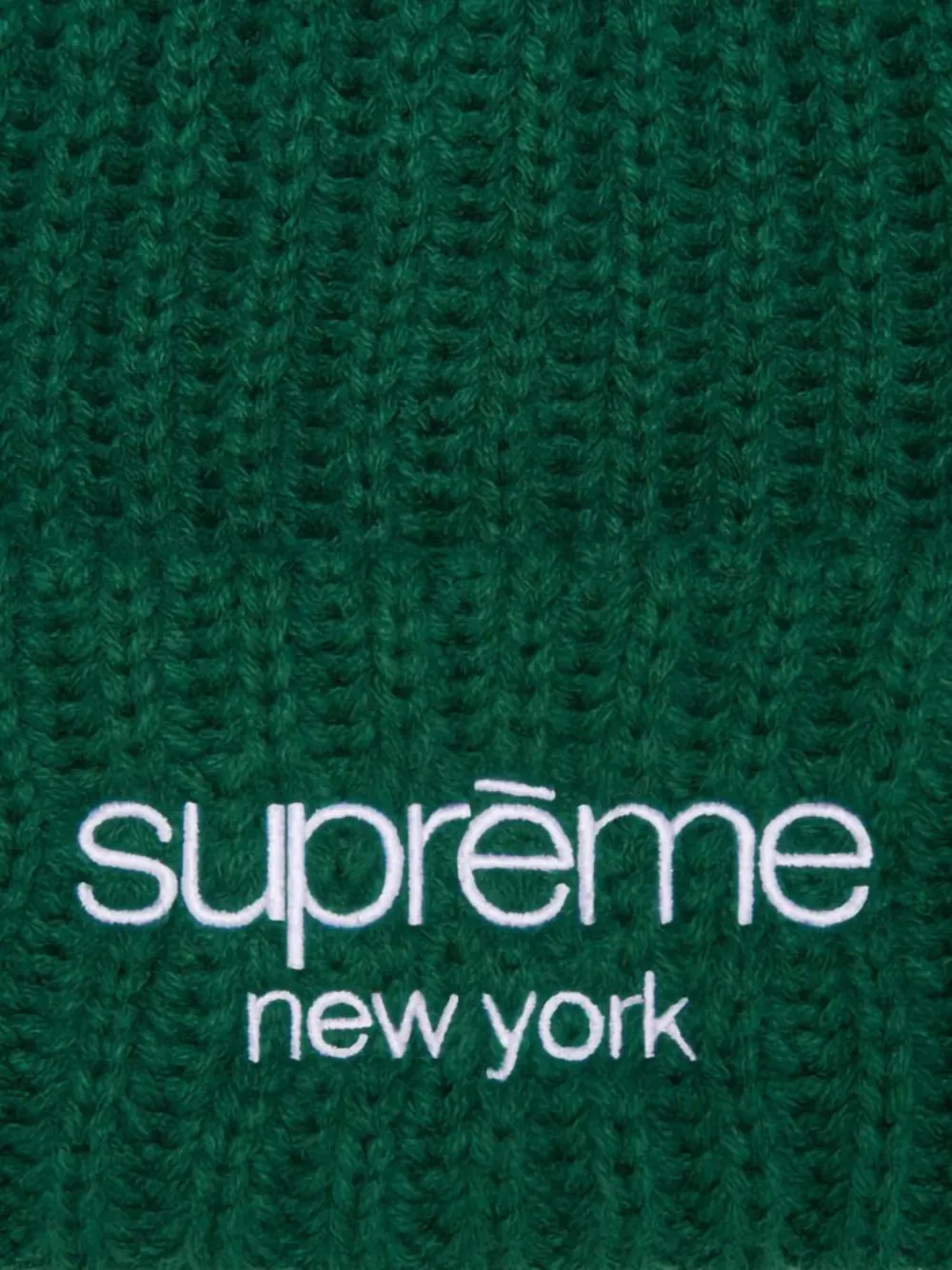 Supreme Classic grofgeribbelde muts met logo - Groen