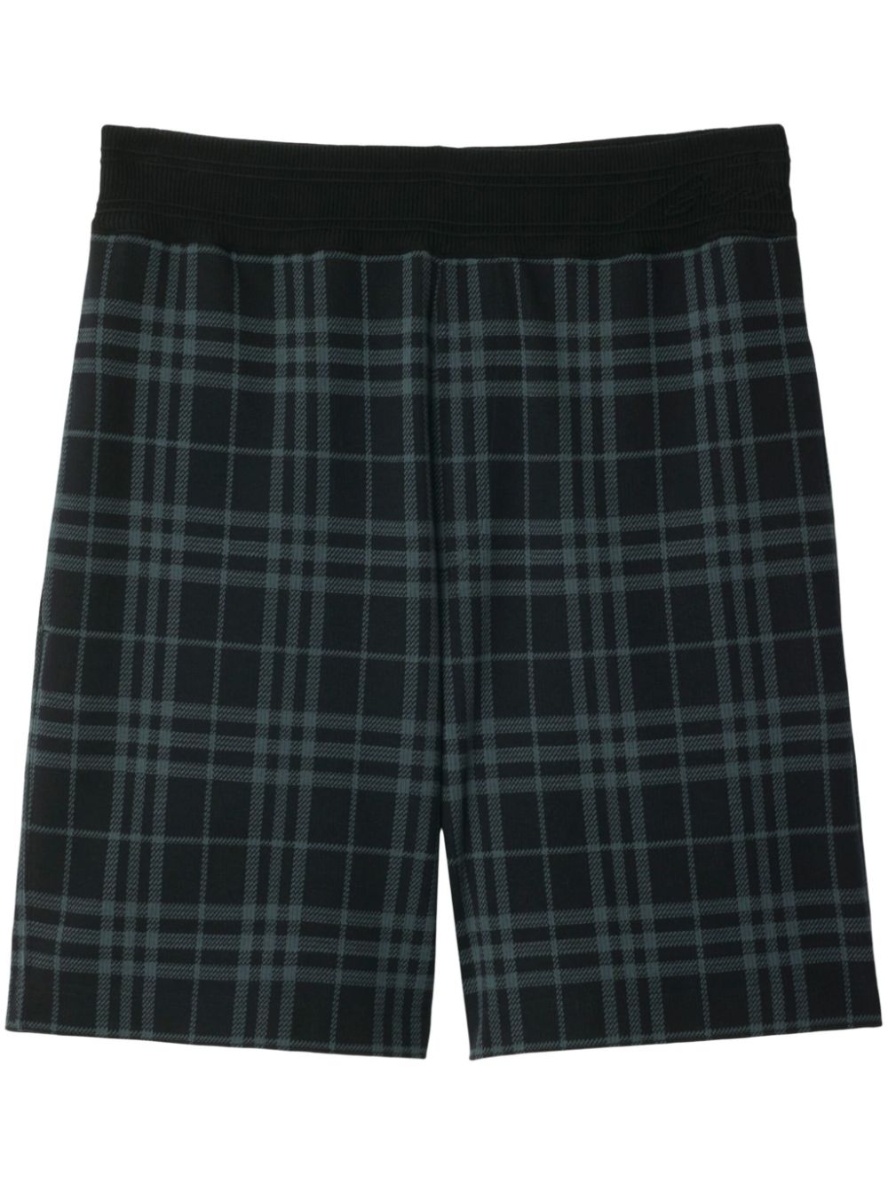 Burberry Geruite shorts Blauw