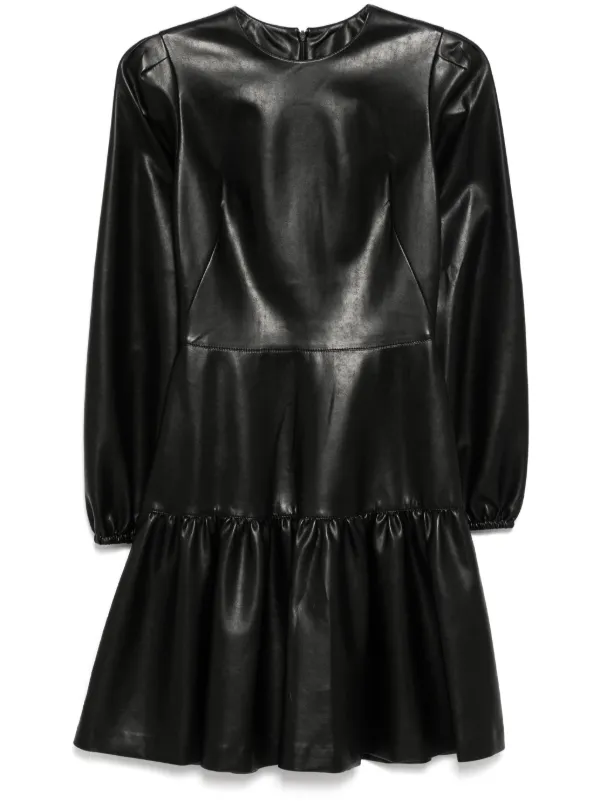 chinese dress ladies Black Satin Midi Dress Long Sleeve Cowl Neck | Elegant Formal Cocktail Dress  for Wedding Guest & Evening Events | Luxury Silk-Finish Gown main image 1