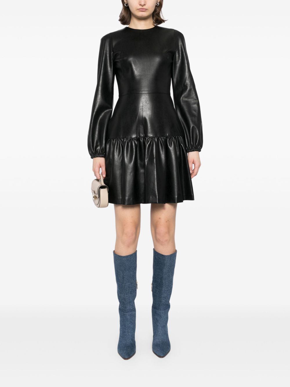 Ermanno Scervino long-sleeve midi dress - Zwart