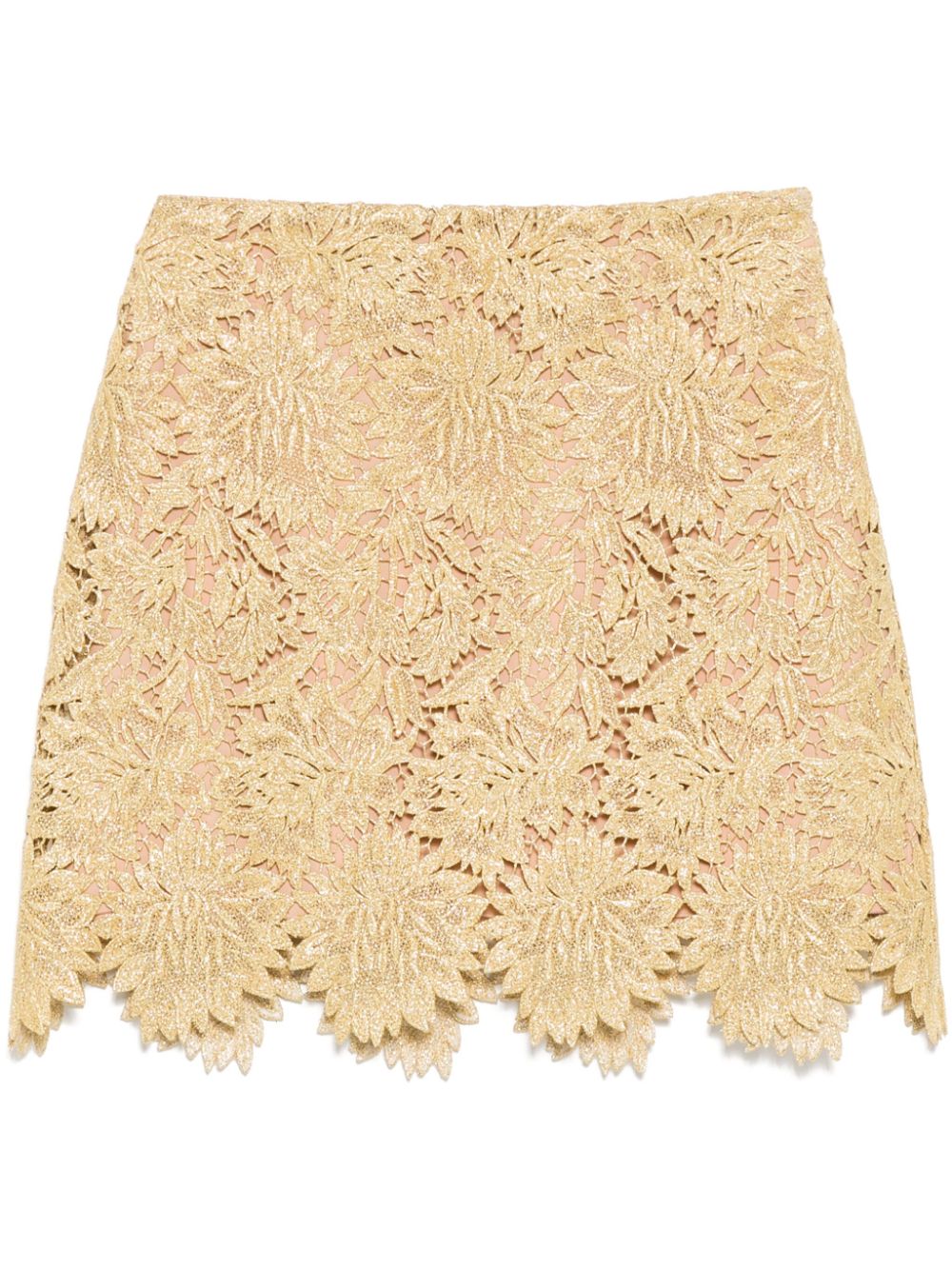 floral lace mini skirt