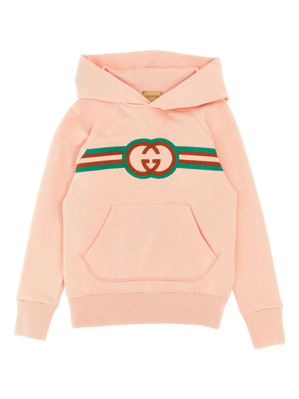 Gucci Kids Hoodie met geborduurd logo Roze