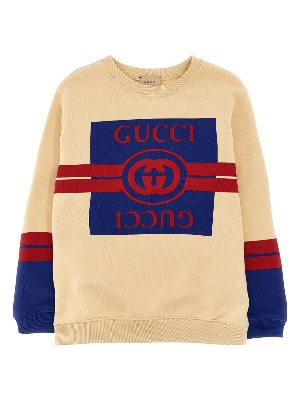 Gucci Kids Sweater met logoprint Beige