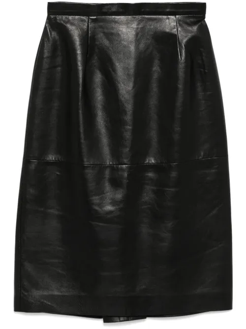 Jupe crayon en peau d'agneau - Ermanno Scervino - Modalova