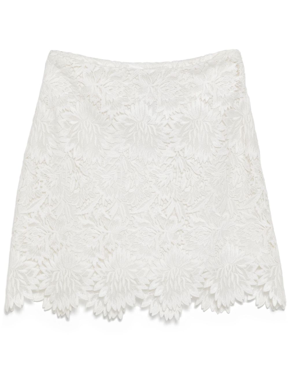 floral lace mini skirt