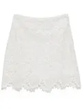 Ermanno Scervino floral lace mini skirt - White
