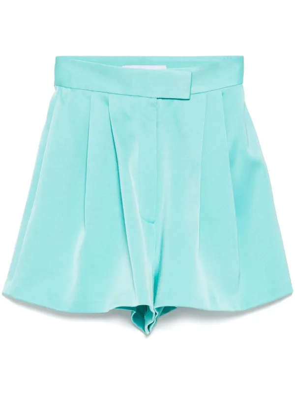 Alex Perry Pleated Shorts in Blue