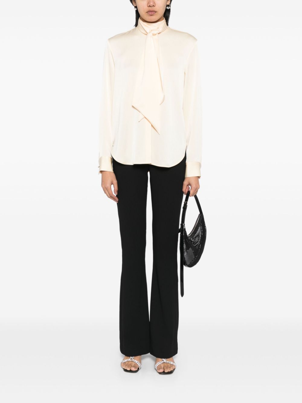 Alex Perry tie shirt - Neutrals