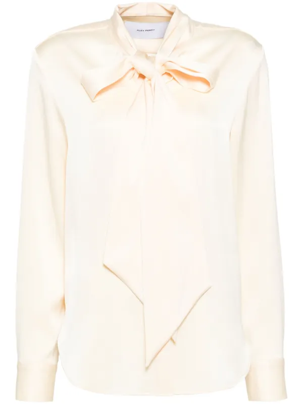 Alex Perry Tie Shirt in Neutrals