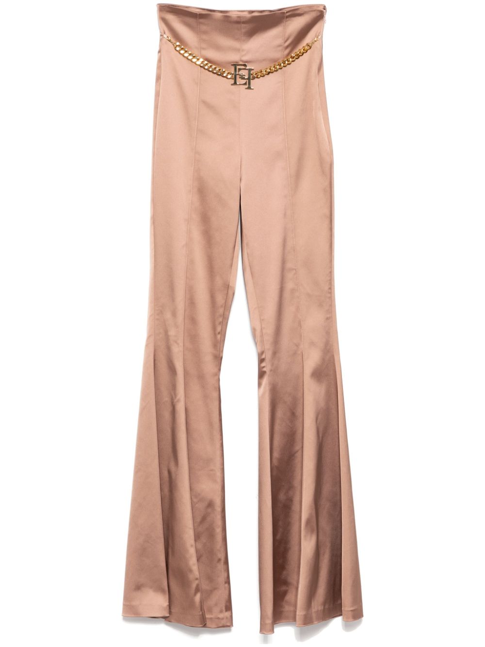 satin flared trouser