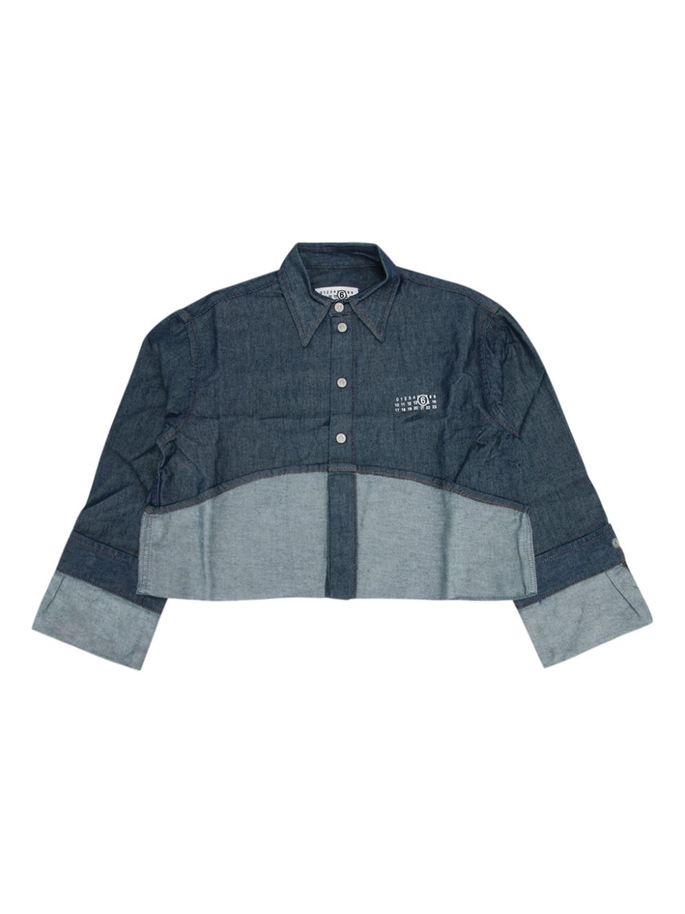 MM6 Maison Margiela Kids numbers-motif shirt - Blue