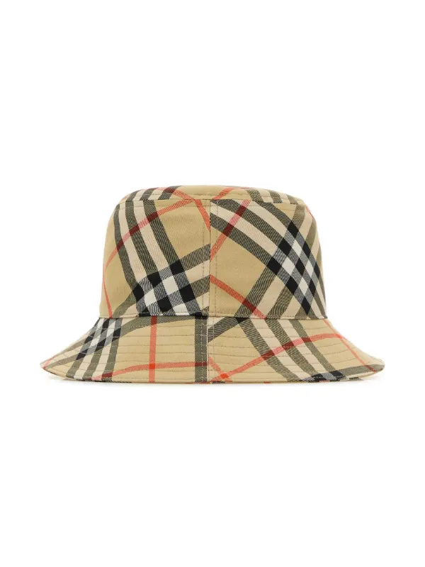 Burberry Check Knight バケットハット | ニュートラル | FARFETCH JP