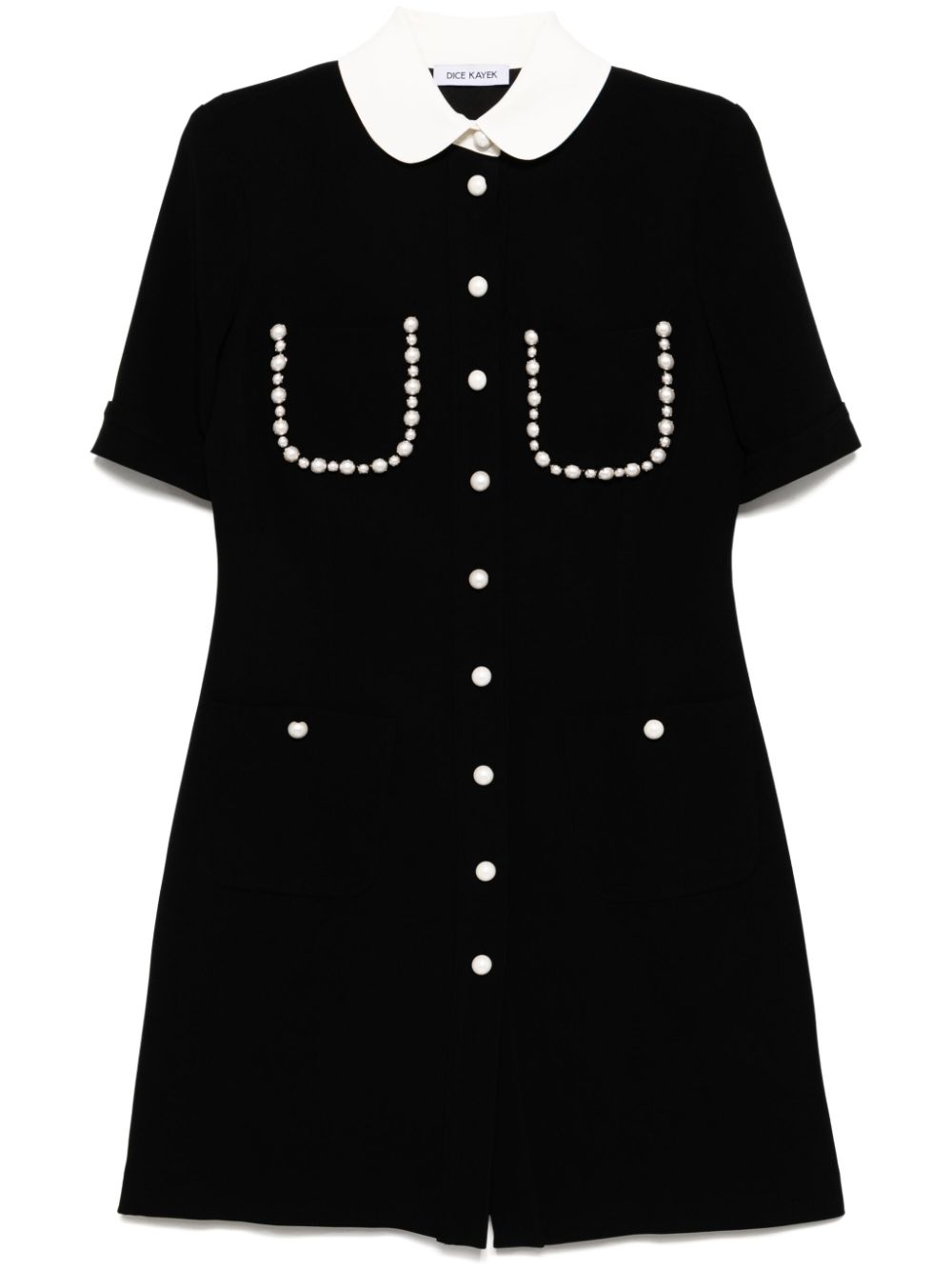 short sleeves peter pan collar shift dress