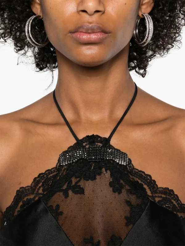 Self-Portrait lace-detailed Mini Dress | Black | FARFETCH