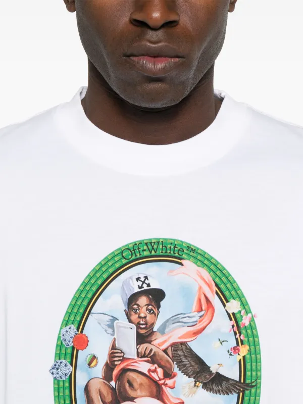 Off-White Fresco Oval T-shirt | White | FARFETCH