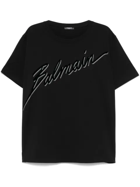 Balmain playera con logo afelpado