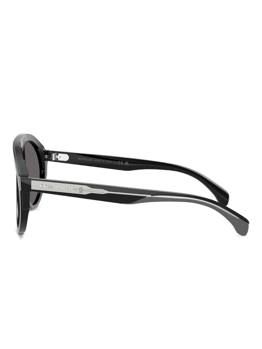 Moncler Eyewear Faite zonnebril met piloten montuur Zwart