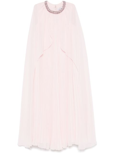 Self-Portrait chiffon cape midi dress