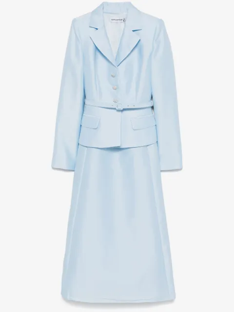 Self-Portrait taffeta midi dress