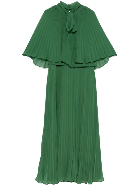 Self-Portrait chiffon cape midi dress