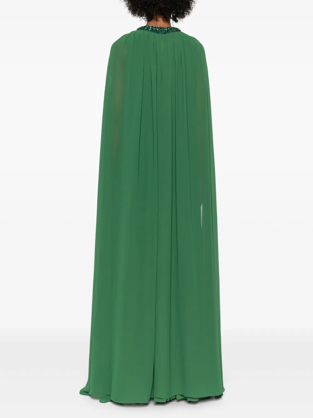 Self-Portrait Crêpe maxi-jurk Groen
